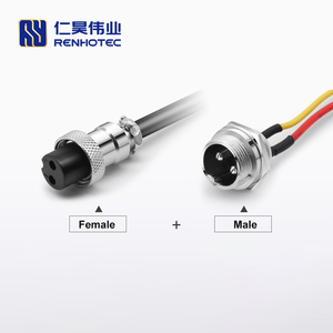 Adaptateur industriel GX16 2 3 4 5 6 7 8 GX16-8p, connecteur jack M16 8 broches, couleur mate, prise d'aviation Bannggood, câble - Product Image 3