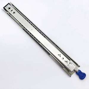 Tirador de cajón de escalera de gabinete de cerradura Industrial Goodcen 51 guía de rodamiento de riel deslizante de servicio pesado ancho tres diapositivas de cajón extendidas - Product Image 3