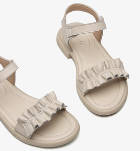 Sandales plates en cuir personnalisées pour enfants, pour l'été, en plein air ou en intérieur, chaussures décontractées de haute qualité, sandales à fleurs pour enfants - Product Image 3