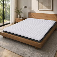 Matelas portable 4D anti-acariens, anti-escarres, hypoallergénique, en polymère POE lavable, taille Queen, pour hôtel, chambre, appartement