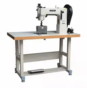 Jk820 máquina de costura industrial, para sapatos, cama, máquina de costura, agulha dupla