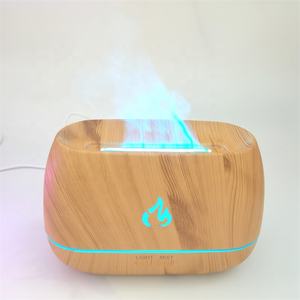 Vente en gros 200 ML USB Type-C Crystal Rock 7 LED colorées Humidificateur d'incendie Pierre de sel Flamme Aromathérapie Diffuseur d'huiles essentielles <span class=keywords><strong>Voiture</strong></span> - Product Image 5