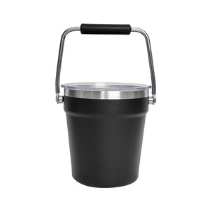 Secchiello Termico Grande Capacità in Acciaio Inossidabile Portatile per Campeggio, Contenitore Coperto per Bevande Fredde per Viaggi all'Aperto - Product Image 5