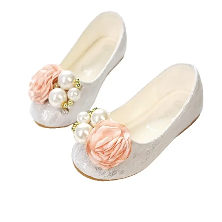 Brand boutique quality kids shoes fashion design children footwear girls wedding flower girl princess dress shoes
