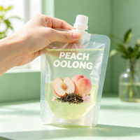 Pochette souple personnalisée biodégradable en PLA avec bec verseur, emballage écologique pour bière, jus et autres boissons