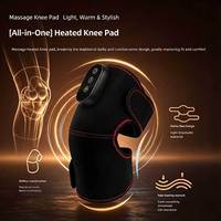 Masseur électrique intelligent pour les genoux avec chaleur et vibrations - Appareil sans fil rechargeable pour soulager les douleurs aux jambes, pour l'arthrite et la récupération sportive