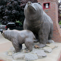 Sculpture de trois ours de grande taille, nouveau produit, parc de zoo, offre spéciale