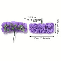 Mini tête de rose artificielle de 144 cm pour décoration de mariage, petite tête de fleur en mousse, 2.5 pièces, bricolage, vente en gros