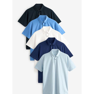 Elegante algodón 100% para hombre para Polo de manga corta de punto Premium transpirable elegante versátil fácil de usar-precio al por mayor - Product Image 5