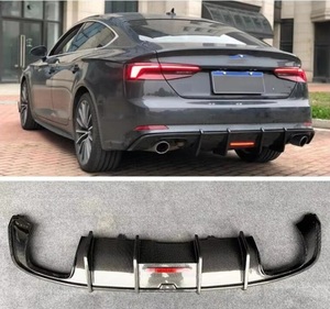 Chất lượng cao Bumper khuếch tán sợi carbon khuếch tán phía sau Lip Spoiler với LED cho Audi A5 B8 2008 2009 2010 2011 2012 - Product Image 6