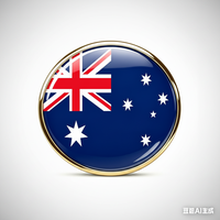 GREPAS GIFTS Épinglette drapeau australien ronde de 1 pouce, épinglette patriotique mondiale pour chapeau