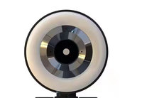 Webcam USB 1080P 60fps dengan lampu cincin, kamera Web untuk streaming langsung