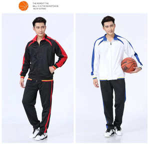 Abbigliamento sportivo uomo personalizzato Logo strisce laterali Unisex tuta sportiva 2 pezzi Jogger Set Patchwork tuta allenamento tuta per <span class=keywords><strong>M</strong></span> - Product Image 3