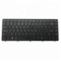 Nouveau clavier d'ordinateur portable avec disposition américaine pour Lenovo Ideapad Flex 14 G400S G405S S410P G410S N410, clavier de remplacement avec cadre argenté