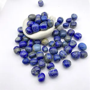 Wholesale Natural Crystal Stones Lapis Lazuli Tumbles Polished Crystal Palm Healing Stone Lapis Lazuli For Decoration