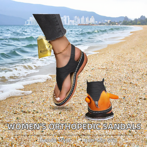 Sandales compensées d'été pour femmes, orthopédiques, à bout ouvert, vintage, antidérapantes, en PU, décontractées, rétro, élégantes et sexy - Product Image 3