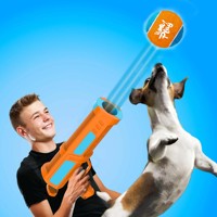 Jouet Interactif AFP pour Animal de Compagnie Lance-Balles Pliable pour Chien Blaster à Balle de Tennis Lanceur de Balle Perche à Flairer Flottante Bâton à Mâcher