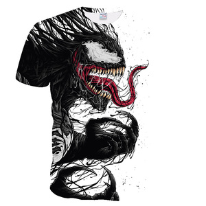 T-shirt décontracté pour homme et femme <span class=keywords><strong>Venom</strong></span> <span class=keywords><strong>Marvel</strong></span> 2019, imprimé en 3D, durable, respirant, manches courtes, polyester/coton, transfert thermique - Product Image 6