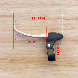 Ensemble de guidon de vélo de montagne avec leviers de frein, mécanique plat, antidérapant, noir, bleu ciel, pailleté, pour vélos de montagne - Product Image 3