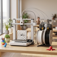 Impresora 3D Lab A1 Combo, Sistema AMS Lite Multicolor, Impresión de Alta Velocidad 500 mm/s, Autocalibración, Funcionamiento Silencioso