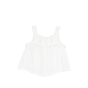 เสื้อสายเดี่ยวสไตล์ฝรั่งเศสวินเทจสำหรับฤดูร้อน แบรนด์ LEDUO ตกแต่งด้วยลูกไม้และระบาย เหมาะสำหรับใส่ลำลองสำหรับผู้หญิง - Product Image 1