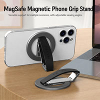 Support magnétique Q5-A pour anneau de maintien - Support réglable en alliage d'aluminium pour téléphone portable, usage domestique et professionnel