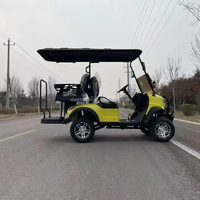 Voiturette de golf électrique 6 places de haute qualité, directement de l'usine, avec roues de 14 pouces, buggy utilitaire tout-terrain 4 roues pour travaux sur le terrain en extérieur