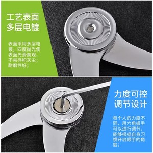 Support de porte en alliage de zinc avec bouton de réglage pour portes relevables de placard et vérins à gaz - Product Image 4