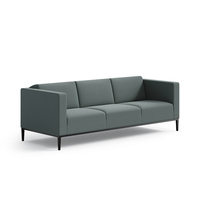 Canapé de bureau contractuel en tissu PU avec pieds en acier inoxydable pour bureau de directeur et de gestionnaire, projet FF&E