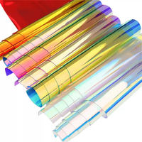 Film laser PVC couleur holographique personnalisé pour sacs à provisions holographiques transparents en PVC