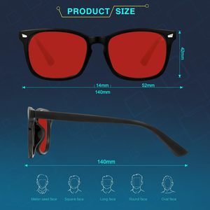 Premium <b>Sleep</b> Lens Red Frame Glasses Fashion Rivet Anti Blue <b>Light</b> Blocking Eyeglasses - Product Image 2