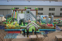 Jeux gonflables commerciaux pour parc extérieur, grand toboggan gonflable personnalisé, château gonflable pour enfants, matériau PVC, installation facile
