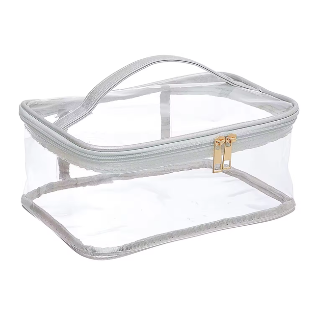 Wholesale Custom Airport Airline Compliant Organizer Bag Travel Clear Makeup Cosmetic Pouch Transparent Toiletry Bag