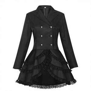 Disfraz gótico de Halloween para mujer, personaje Echo, talla grande, <span class=keywords><strong>ropa</strong></span> corta de encaje para actuaciones en escenario - Product Image 3