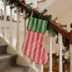 Vintage <b>Striped</b> Christmas <b>Stockings</b> High Quality Cloth Classic Style Gift <b>Stockings</b> - Product Image 3