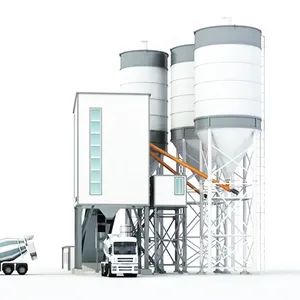 Usine de mélange de béton de haute qualité, dernier prix, 40 t/h-400 t/h avec silo à ciment à vendre