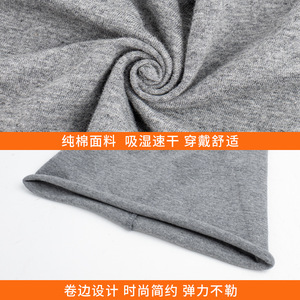 Slouch Hat Pure Cotton Beanie For Women Casual Spring Summer Headwear Solid Color Stack Hat - Product Image 3