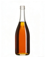 Bouteilles à spiritueux en verre transparent de 700 ml et 750 ml, directement de l'usine, disponibles en OEM/ODM avec bouchon à vis sécurisé et base filetée