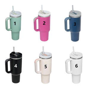 BPA FREE H2.0 40oz bicchiere da viaggio a doppia parete in acciaio inossidabile 18/8 bicchiere da caffè con isolamento sottovuoto con manico - Product Image 4