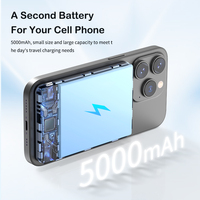 Power Bank Nirkabel 2 in 1 Berkualitas Tinggi, Dapat Dilipat, 10000mah 5000mah, Pengisi Daya Cepat