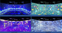 Système de projection murale interactive unique à 360 degrés, projecteur immersif mural/sol, projection immersive en tunnel 3D