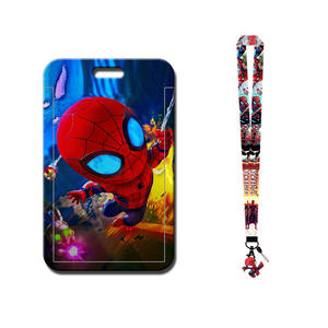 Porte-cartes porte-clés style <span class=keywords><strong>super</strong></span>-héros avec cordon – Pendentif anti-perte pour sac, carte de repas, carte de métro, carte de bus ou carte d'accès - Product Image 4