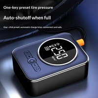 Pompe à air pour voiture, gonfleur de pneus numérique sans fil intelligent portable avec affichage numérique, charge USB, lumière d'avertissement d'urgence, 150 PSI, 12 V