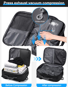男性用大容量60Lエアバッグ真空バックパックUSB防水スタイリッシュな旅行バッグビジネス旅行用新しい荷物重力ハンドル - Product Image 3