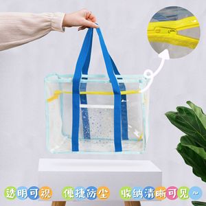 กระเป๋าโท้ท PVC ใสขนาดใหญ่ลายเสือดาว แฟชั่นใหม่ กันน้ำ ปิดด้วยซิป เหมาะสำหรับการเดินทางกลางแจ้งในฤดูร้อน และจัดเก็บเครื่องสำอาง - Product Image 5