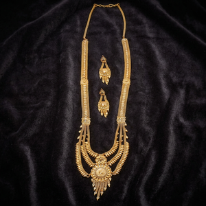ชุดสร้อยคอยาวชุบทอง 14K 18K 24K ขายส่ง, ชุดสร้อยคอยาวแบบดั้งเดิม, ชุดเครื่องประดับแฟชั่นทองเหลืองชุบทอง - Product Image 2