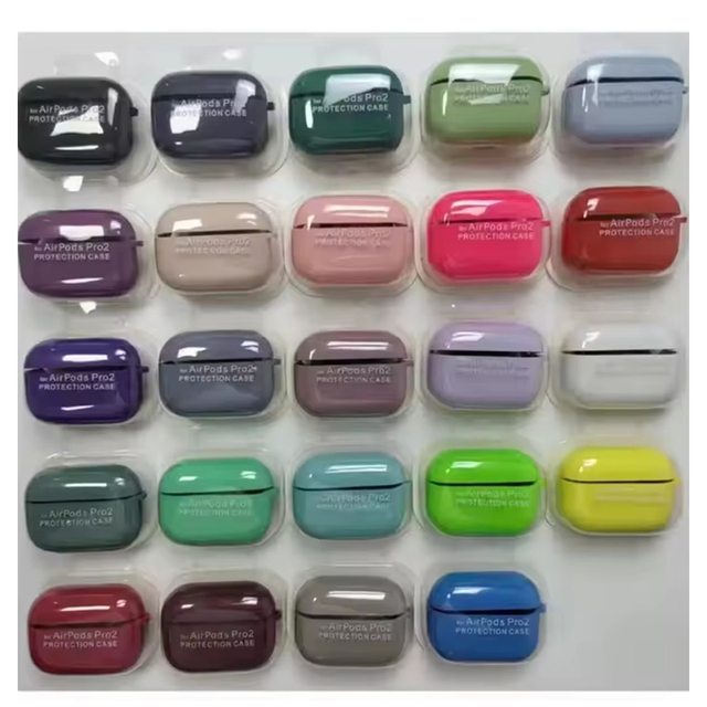 Earphone Accessories Soft Silicone Skin Case Cover With Keychain Shock-Absorbing Protective Case for Airpods Pro 2 3 1