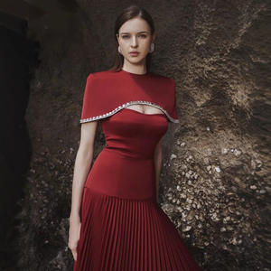 <span class=keywords><strong>ชุด</strong></span>เดรสออกงานยาวคลุมเท้าแบบสองชิ้น ดีไซน์<span class=keywords><strong>เวียดนาม</strong></span>สไตล์ซัมเมอร์ พร้อมผ้าคลุมไหล่เล็กๆ  กระโปรงจีบสำหรับผู้หญิง - Product Image 1