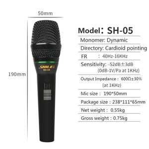 SH-05 Metal Kablolu Karaoke Dinamik Mikrofon, Net Ses Kalitesi, Evde Ktv Karaoke için Uğultuyu Önler - Product Image 3