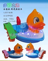 Nouveau design HTH Bateau à pédales en forme de canard jaune avec musique MP3 pour enfants - Utilisation résidentielle